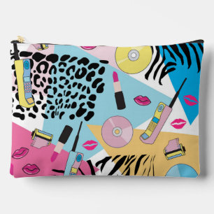 Colourful Retro 1990's Nineties Pattern Accessory Pouch