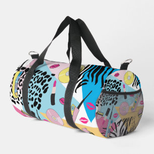 Colourful Retro 1990's Nineties Pattern Duffle Bag