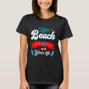 Colourful Retro Beach Saying T-Shirt Art