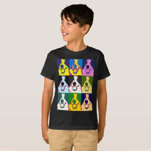 Colourful Retro Border Collie Pop Art Kids' T-Shirt
