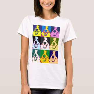 Colourful Retro Border Collie Pop Art T-Shirt