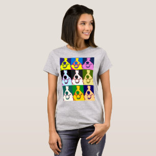 Colourful Retro Border Collie Pop Art Women's T-Shirt