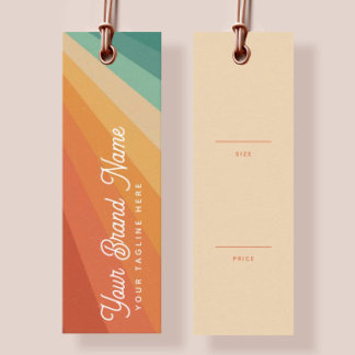 Colourful Retro Brand Product Hanging Tag