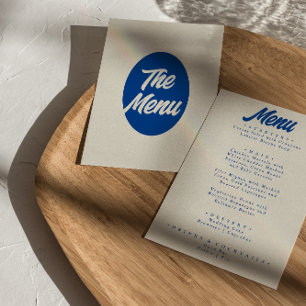 Colourful Retro Bright Funky Modern Dinner Wedding Menu
