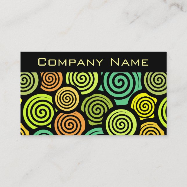 Colourful Retro Business Card (Front)