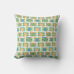 "Colourful Retro Cameras" Pillow