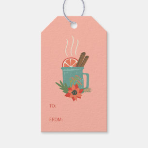 Colourful Retro Christmas Holiday Cider Gift Tags