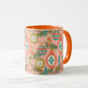 Colourful Retro Christmas Ornaments Mug