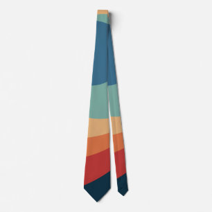 Colourful retro circles design tie