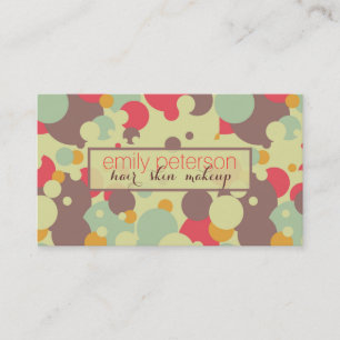 Colourful Retro Circles Pattern Business Card
