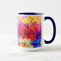 Colourful Retro Disco-Ball Mirrors Pattern