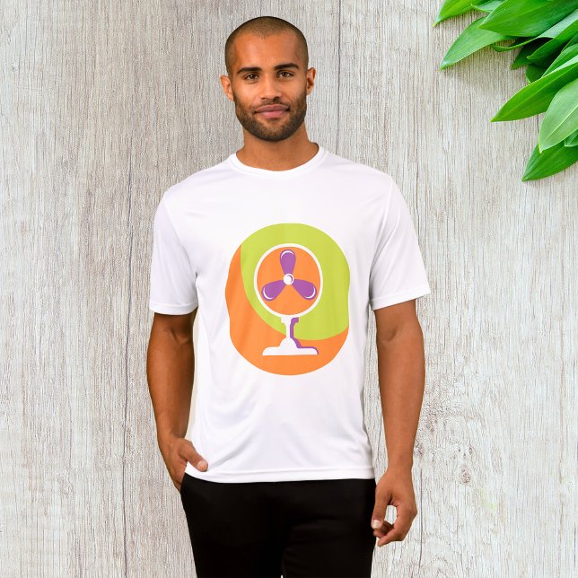 Colourful Retro Electric Fan Summer Pop Art T-Shirt (Creator Uploaded)