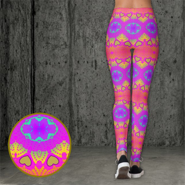 Colourful Retro Festival Leggings (If you love color, you will defnitatly love this wacky but cute leggings. concert, gym or just hang)