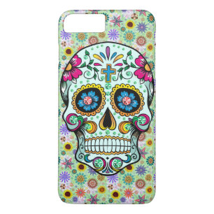 Colourful Retro Floral Sugar Skull Case-Mate iPhone Case