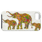 Colourful Retro Flower Elephant 4 Design