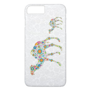 Colourful Retro Flowers Camel White Background Case-Mate iPhone Case