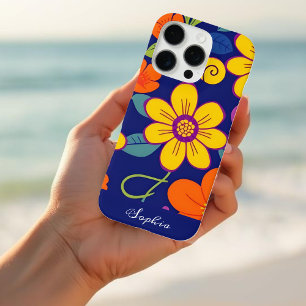 Colourful Retro Flowers-Dopamine Style iPhone 16 Pro Case