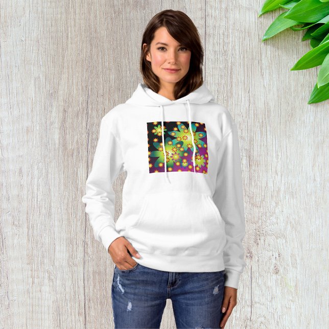Colourful Retro Flowers Hoodie (Creator Uploaded)