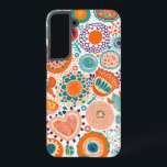Colourful retro flowers pattern 3a  samsung galaxy case<br><div class="desc">Cool stylised retro flowers with seamless patterns.</div>