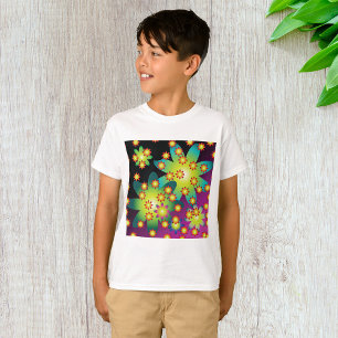 Colourful Retro Flowers T-Shirt