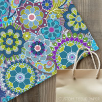 Colourful Retro Flowers with Monogram