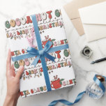 Colourful Retro Fun Christmas Wrapping Paper<br><div class="desc">Make your Christmas Groovy and Bright with this colourful wrapping paper. It has a list of fun Christmas activities in a colourful retro fun.</div>