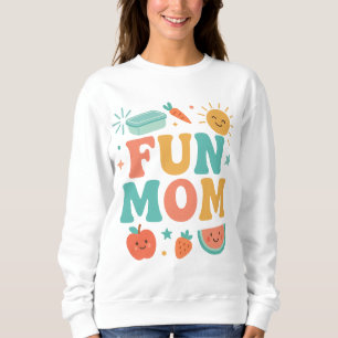 Colourful Retro Fun Mum Cute Fruit Sunshine Cartoo Sweatshirt