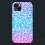 Colourful Retro Glitter And Sparkles iPhone 13 Case<br><div class="desc">Elegant simple colourful retro glitter and sparkles. Pink green and blue gradient tones glitter.</div>