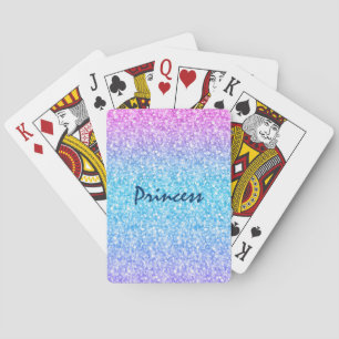 Colourful Retro Glitter And Sparkles Playing Cards