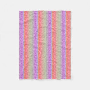 Colourful Retro Glitter Pattern Fleece Blanket