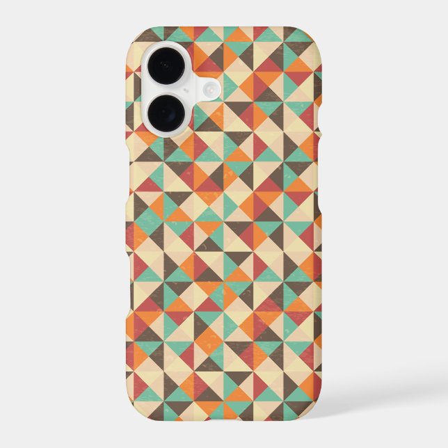 Colourful Retro Grunge Squares Pattern (Back)