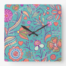 Colourful Retro Hippy Chic Flower Floral