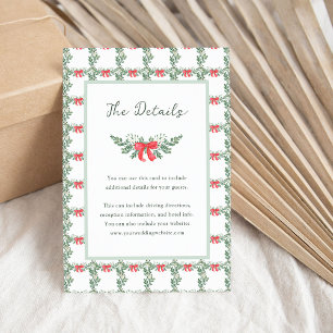 Colourful Retro Holiday Wedding Guest Details Enclosure Card