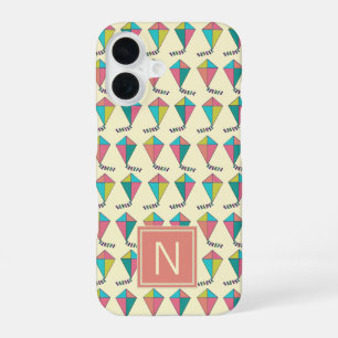 Colourful Retro Kite Pattern iPhone 16 Case