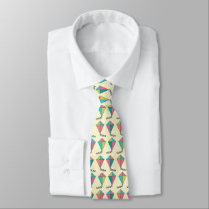 Colourful Retro Kite Pattern Tie