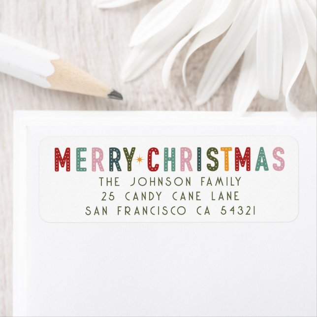 Colourful Retro Merry Christmas Vintage Typography (Insitu)
