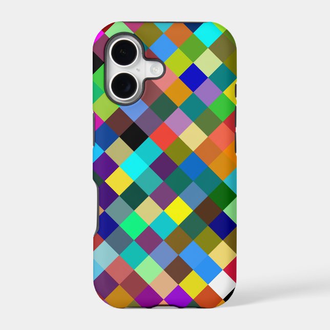 Colourful Retro Modern Squares Pattern 2 (Back)
