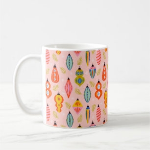 Colourful Retro Ornaments Christmas Pattern Coffee Mug