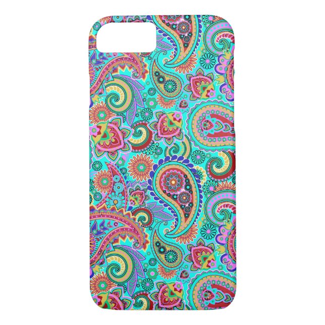 Colourful Retro Paisley 2 Case-Mate iPhone Case (Back)