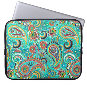 Colourful Retro Paisley Laptop Sleeve