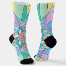 Colourful retro Pastel Mosaic Triangle Star Patter