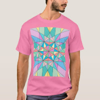 Colourful retro Pastel Mosaic Triangle Star Patter