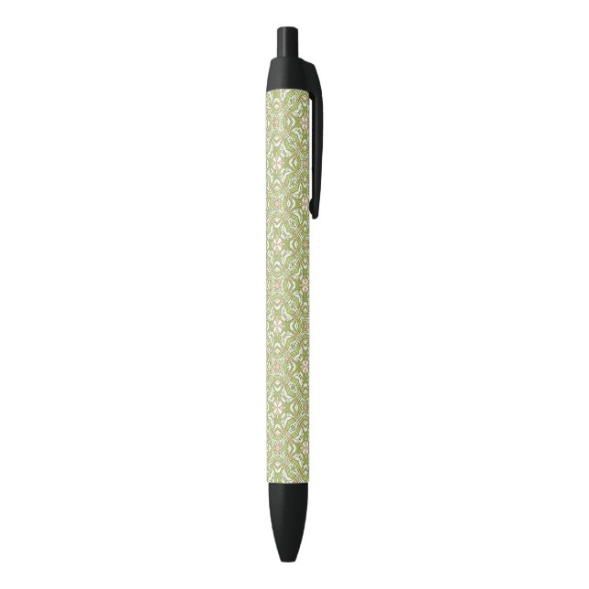 Colourful retro pattern background 2 black ink pen (Bottom (Vertical))