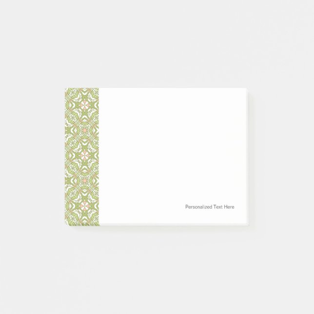 Colourful retro pattern background 2 post-it notes (Front)