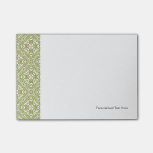 Colourful retro pattern background 2 post-it notes