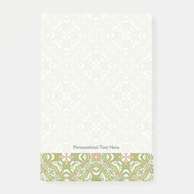 Colourful retro pattern background 2 post-it notes (Front)