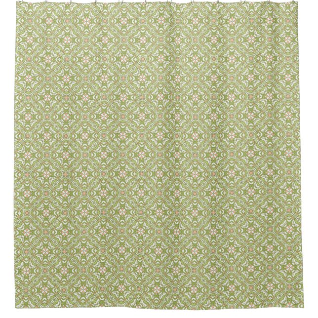 Colourful retro pattern background 2 shower curtain (Front)