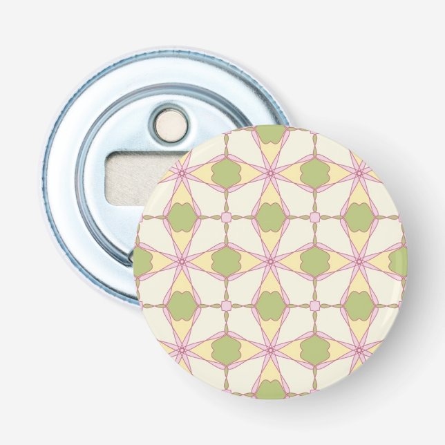 Colourful retro pattern background 3 bottle opener (Front)
