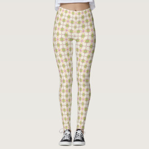 Colourful retro pattern background 3 leggings