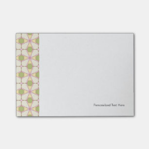 Colourful retro pattern background 3 post-it notes